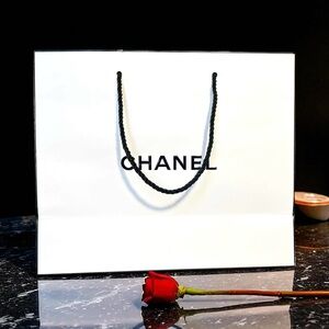 CHANEL Classic Shopping Gift Bag Embossed logo | 9.75" x 11.5" x 5”